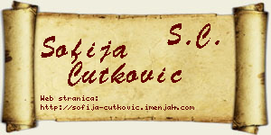 Sofija Ćutković vizit kartica